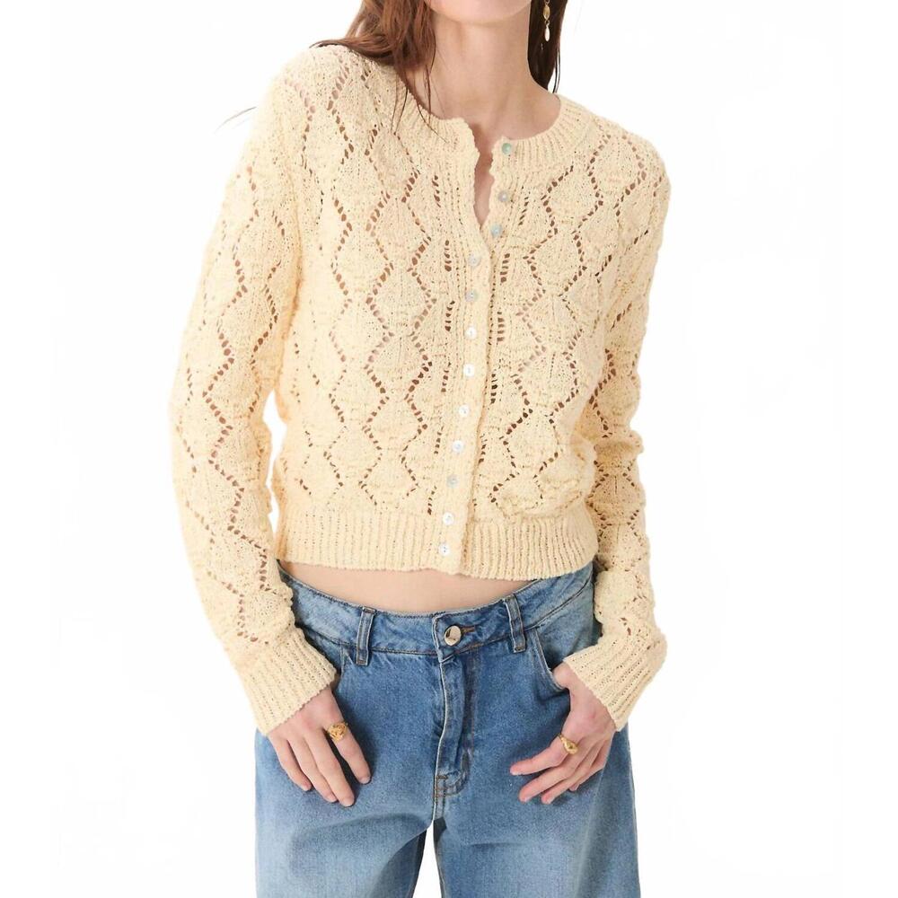 NEW DELUC gardenia cardigan in ecru